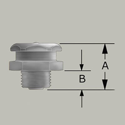 1/8 x 28 BSP (G1/8") British Button Head 316 Stainless Steel (A4) - 1 pcs
