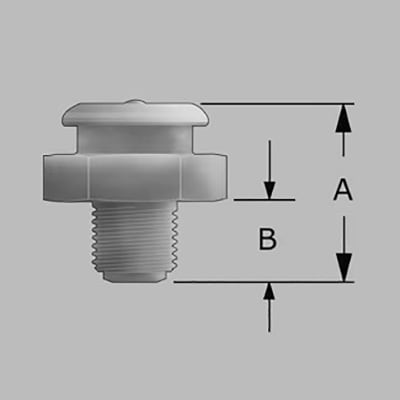 1/4" x 19 BSP (G1/4") Industrial Button Head 303 Stainless Steel - 1 pcs