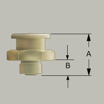 M16 x 2 Button Head Grease Fitting Phosphor Bronze - 1 pcs
