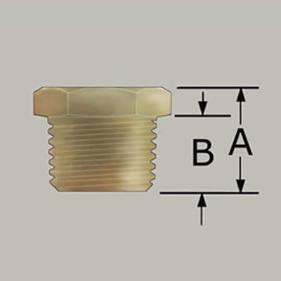 1/8" x 27 Thread Forming Hex Headed Plug - 10 pcs