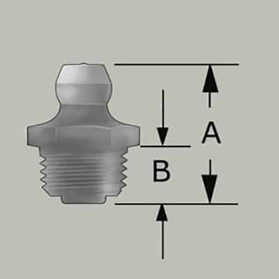 1/8" x 27 PTF SAE Special Extra Short Grease Fitting - 10 pcs