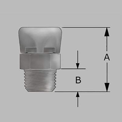 1/8'' x 27 PTF - Breather Vent - Zinc Plated - White - 5 pcs