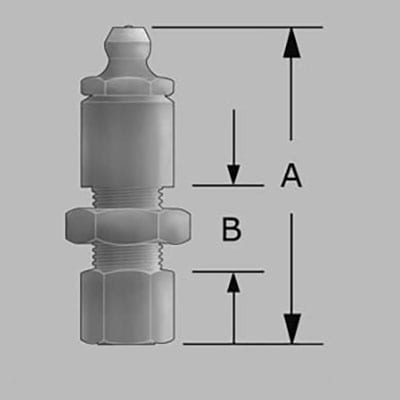 Battery Plate Adaptor for 3/16" Diameter Pipe with Compression Nut - 2 pcs