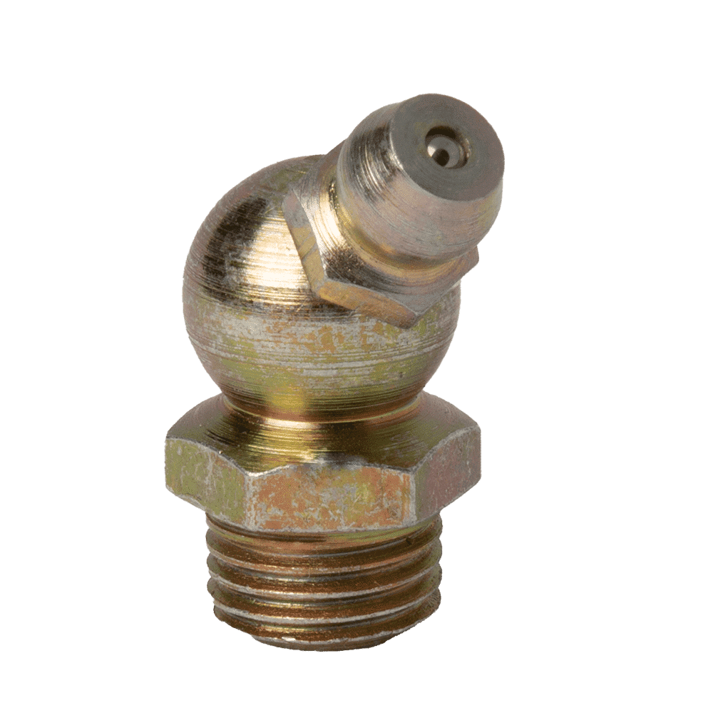 3/8" x 24 UNF 45˚ Grease Fitting - 10 pcs