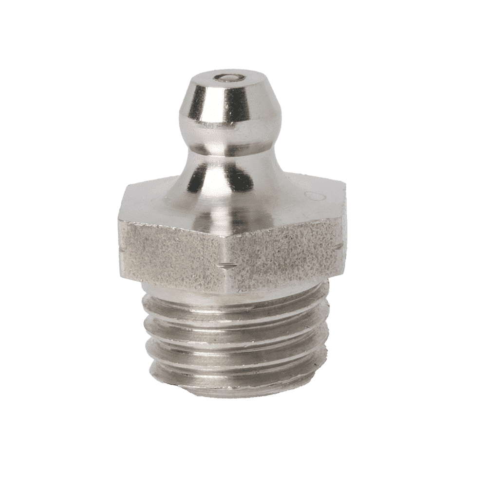 M12 x 1.5 Taper Straight Grease Fitting 316 Stainless Steel (A4) - 2 pcs
