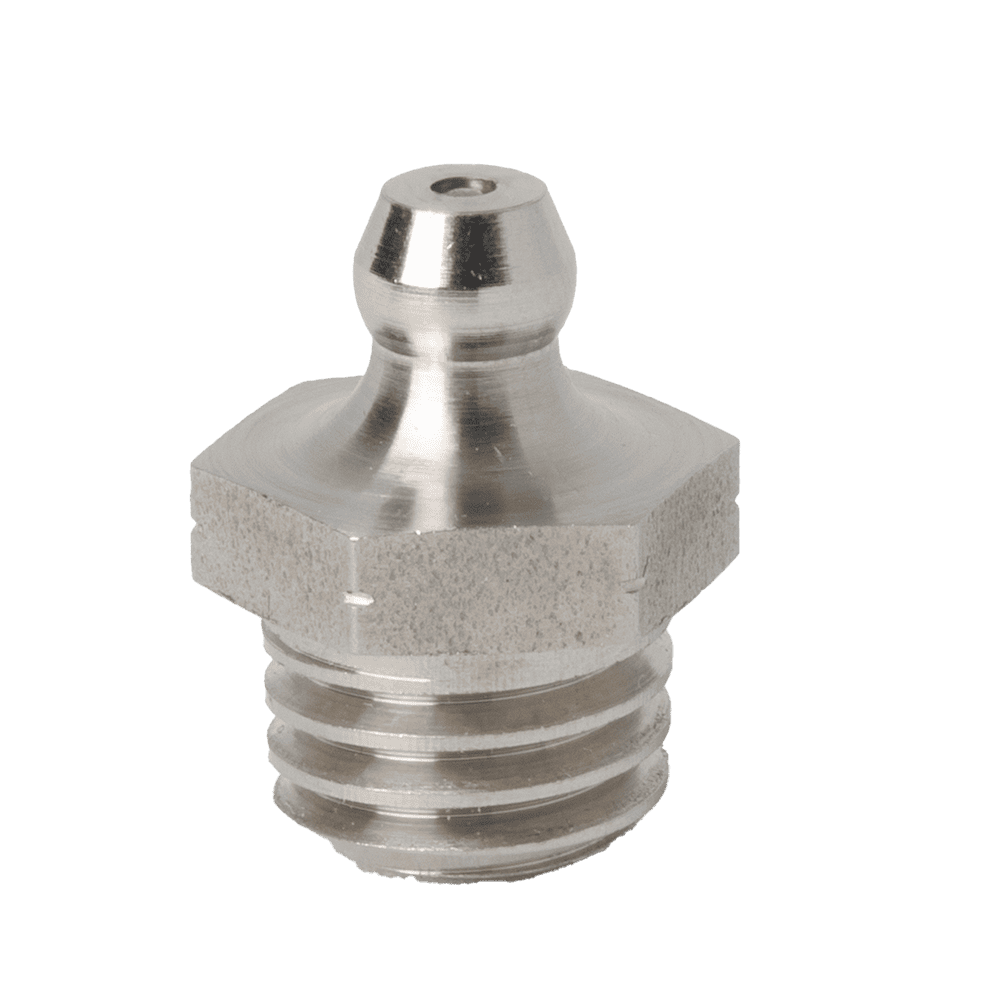 M12 x 1.75 Taper Straight Grease Fitting 316 Stainless Steel (A4) - 2 pcs