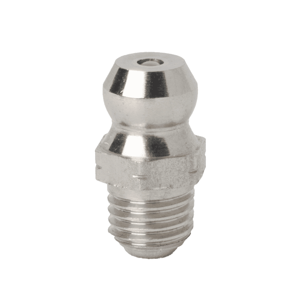 M6 x 0.75 Taper Straight Grease Fitting 316 Stainless Steel (A4) - 2 pcs