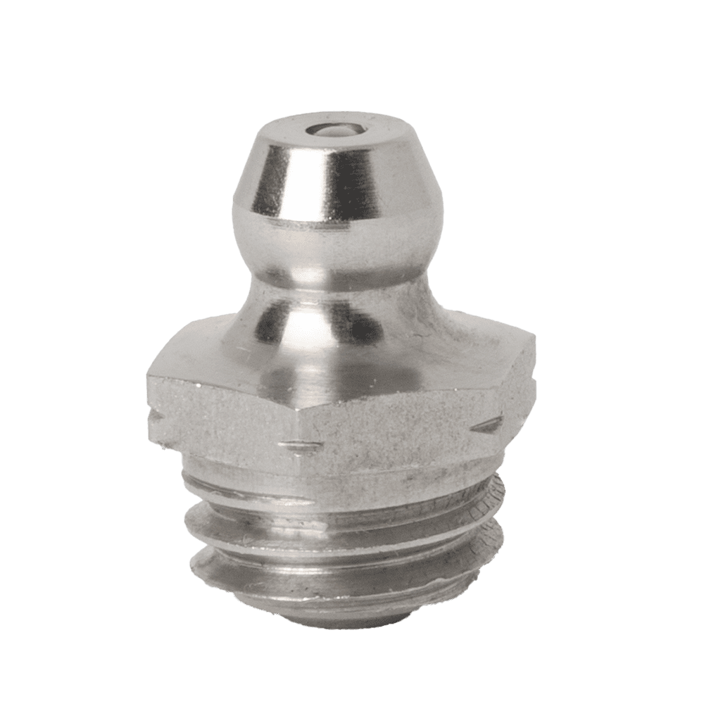 M10 x 1.5 Taper Straight Grease Fitting 316 Stainless Steel (A4) - 2 pcs