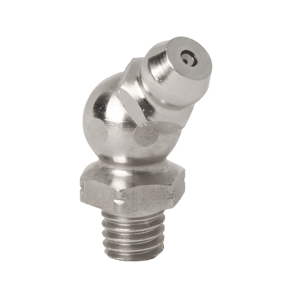 M6 x 1 Taper 45˚ Grease Fitting 316 Stainless Steel (A4) - 2 pcs