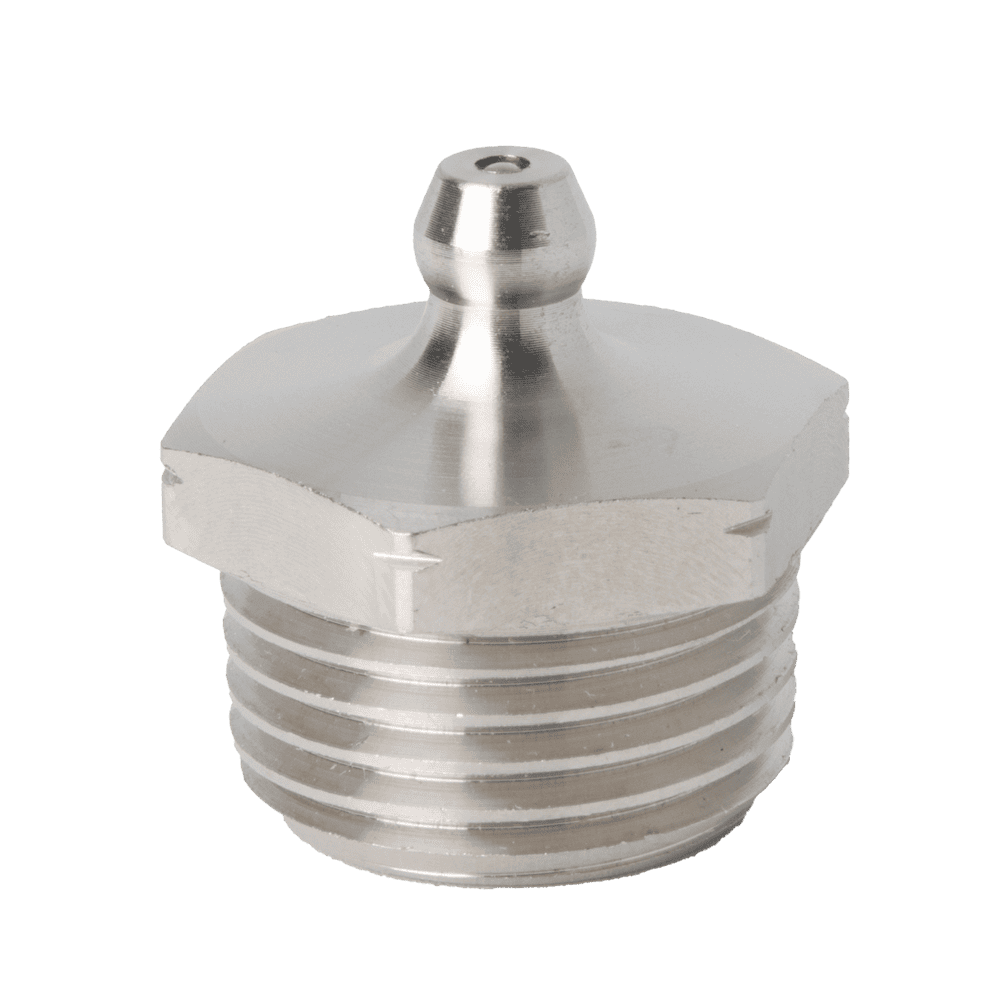 1/2" x 14 PTF Straight Grease Fitting 316 Stainless Steel - 2 pcs