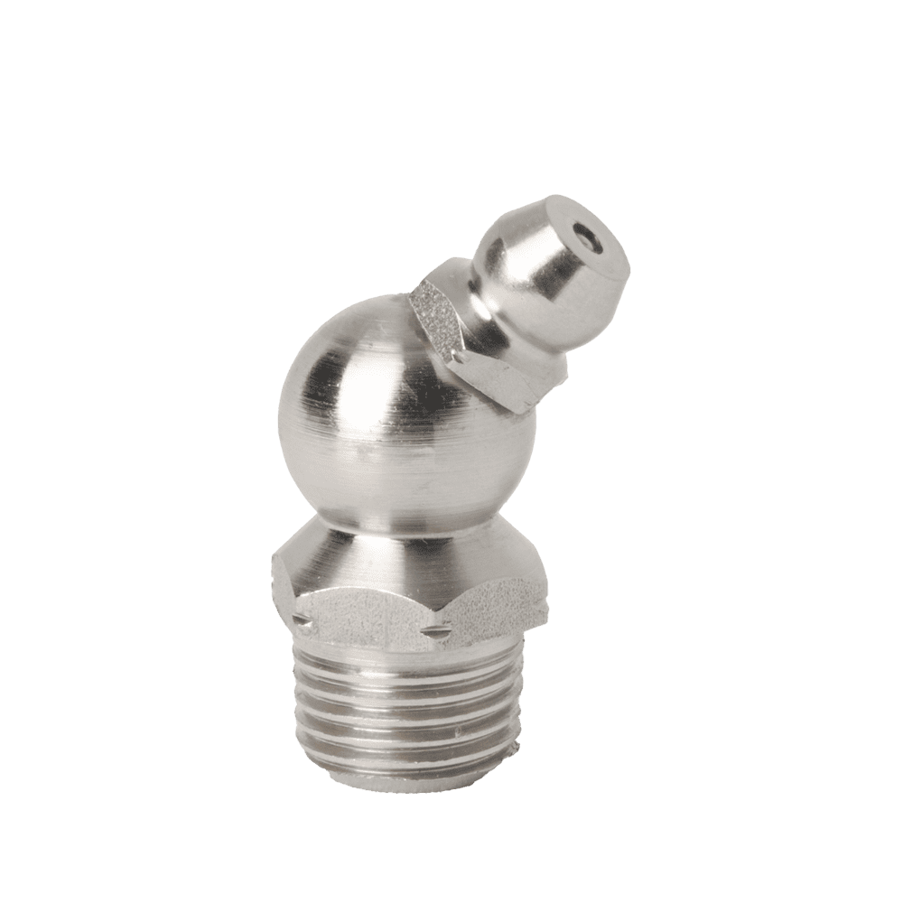 1/8" x 27 PTF 316 Stainless Steel 45° Grease Fitting - 2 pcs