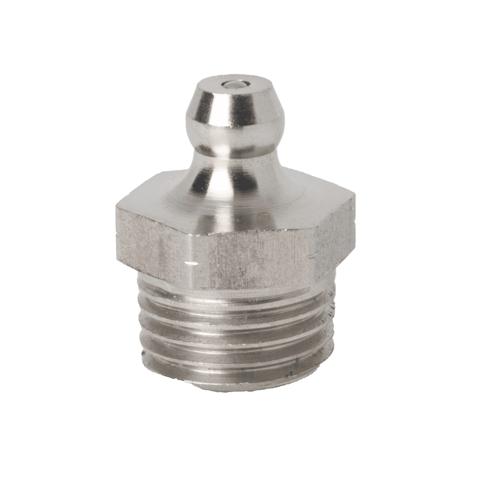 1/4" x 19 BSPT (R1/4") Straight Grease Fitting 316 Stainless Steel - 2 pcs