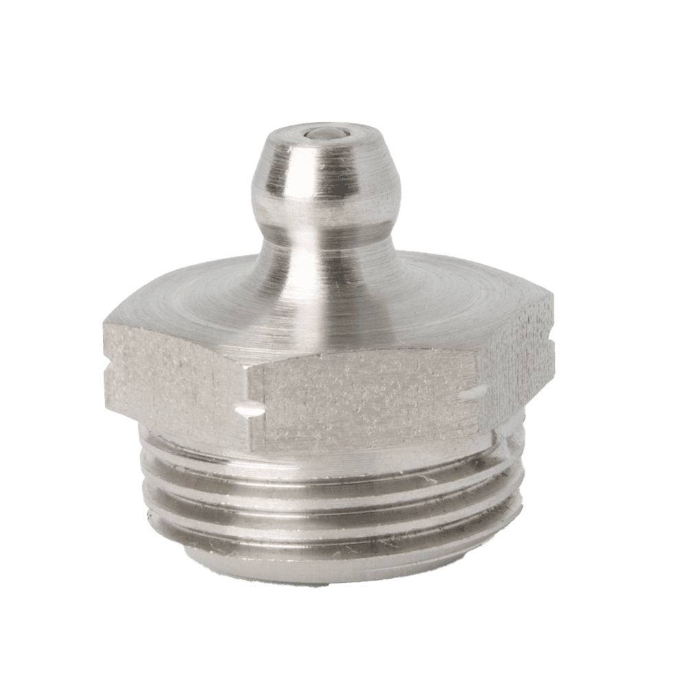 3/8" x 19 BSPT (R3/8") Straight Grease Fitting 316 Stainless Steel - 1 pcs