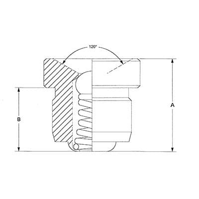 8mm Drive Fit Cup Type Grease Fitting - 5 pcs