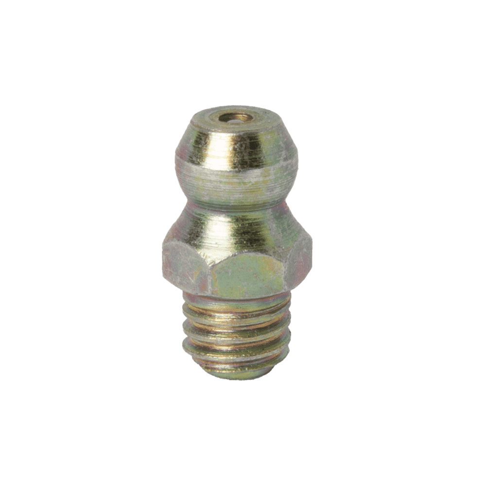 M6 x 1 Parallel Straight Grease Fitting - 10 pcs