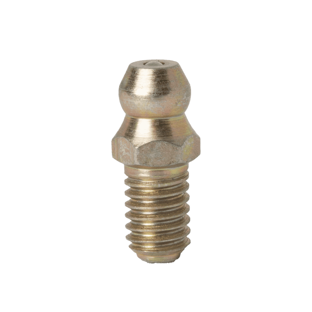 M6 x 1 Parallel Straight Grease Fitting 18mm Long - 10 pcs