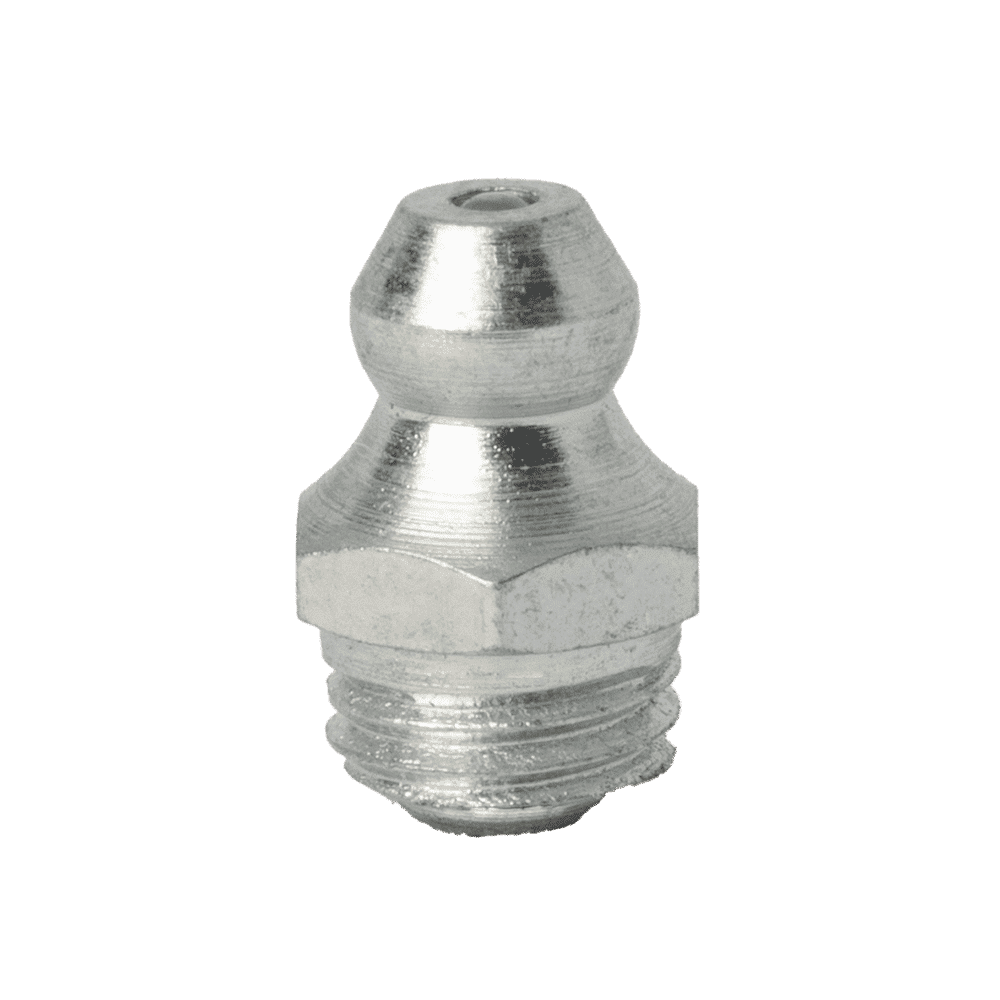 M8 x 1 Taper Short Straight Grease Fitting - 10 pcs