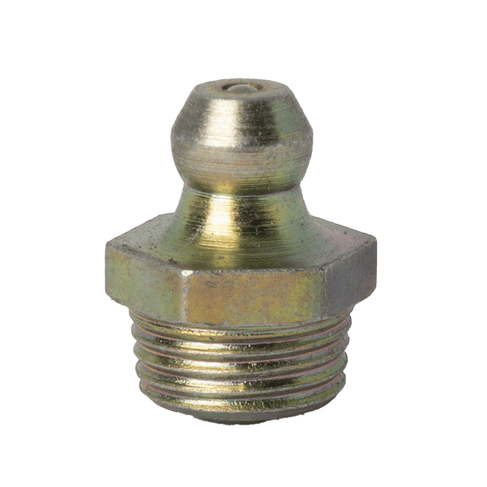 M10 x 1 Taper Thread Forming Straight Grease Fitting - 10 pcs