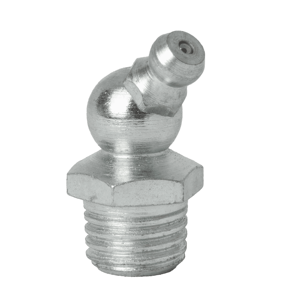 M12 x 1.5 Taper 45˚ Grease Fitting - 10 pcs