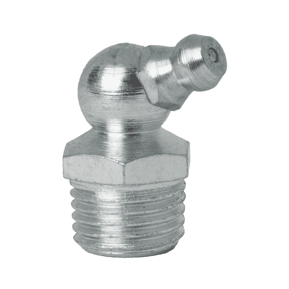 1/4" x 19 BSPT (R1/4") 67.5˚ Grease Fitting - 10 pcs