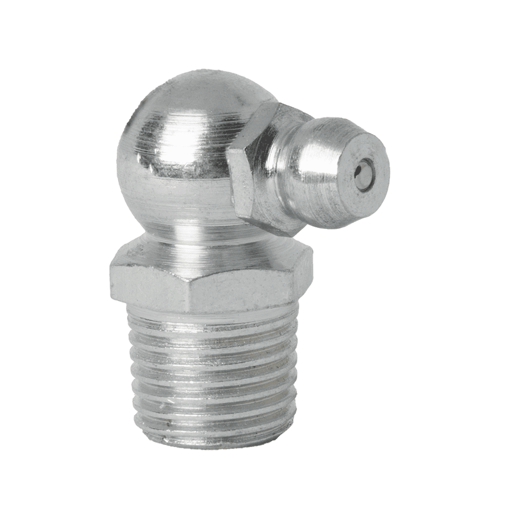 M10 x 1 Taper Long 90° Grease Fitting - 10 pcs