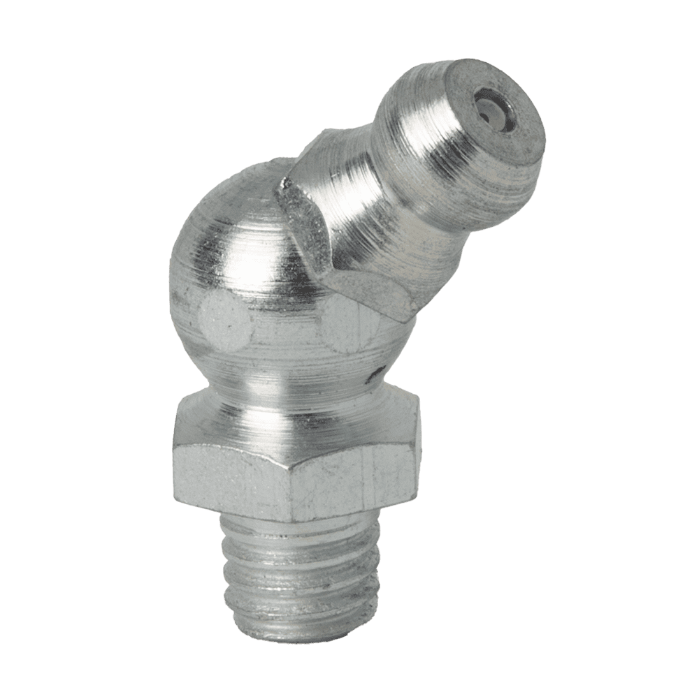 M6 x 1 Taper 45˚ Grease Fitting - 10 pcs