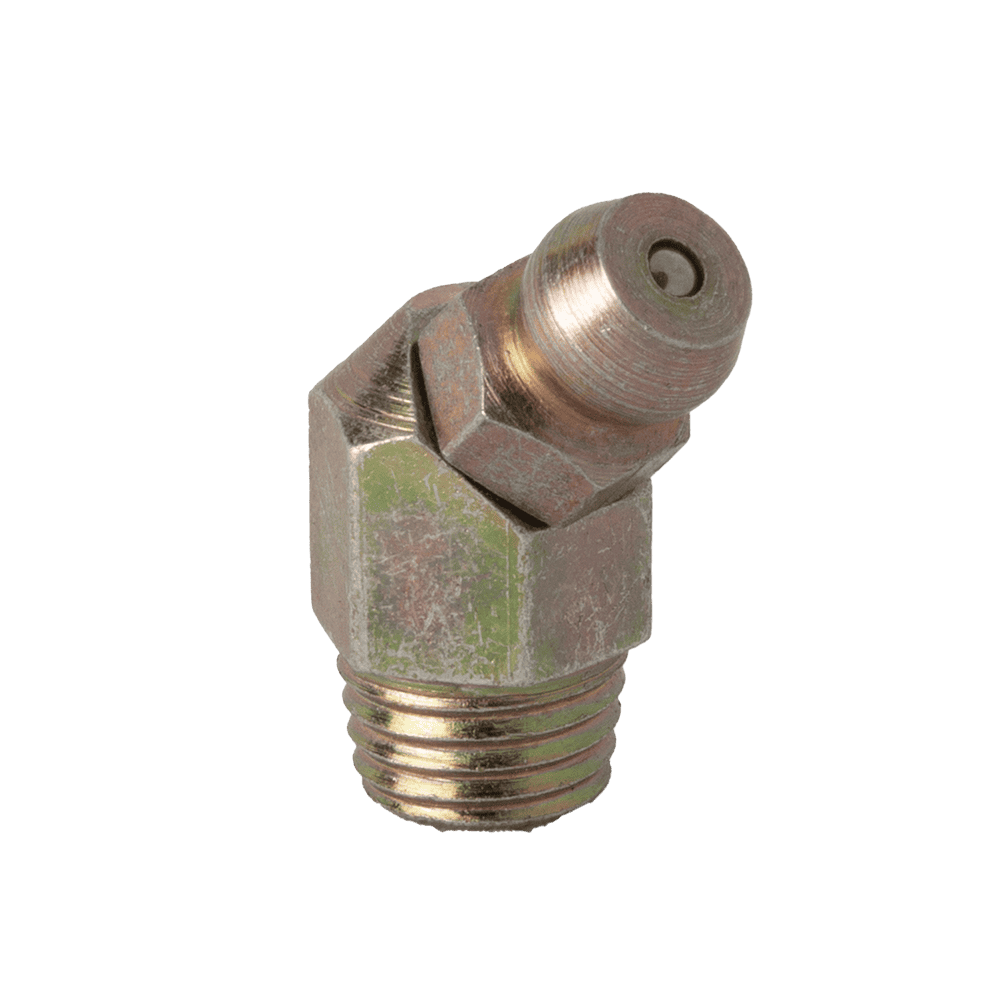 M8 x 1 Self Forming Thread 45˚ Grease Fitting - 10 pcs