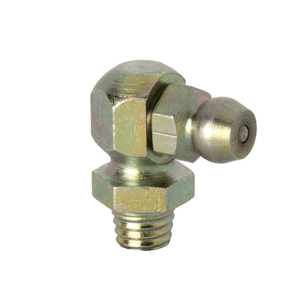 M6 x 1 Self Forming Thread 90˚ Angle Grease Fitting - 10 pcs