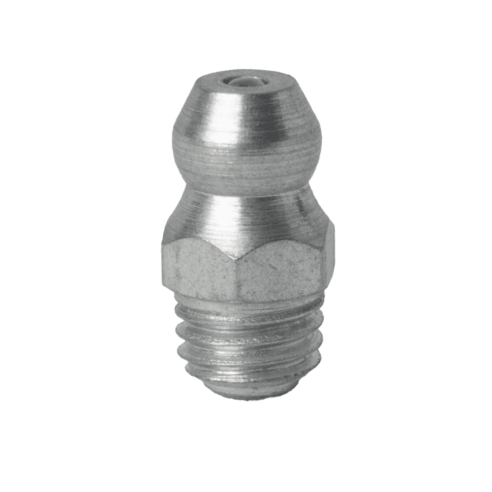 1/4" x 28 SAE-LT Straight Grease Fitting 7mm Hex - 10 pcs
