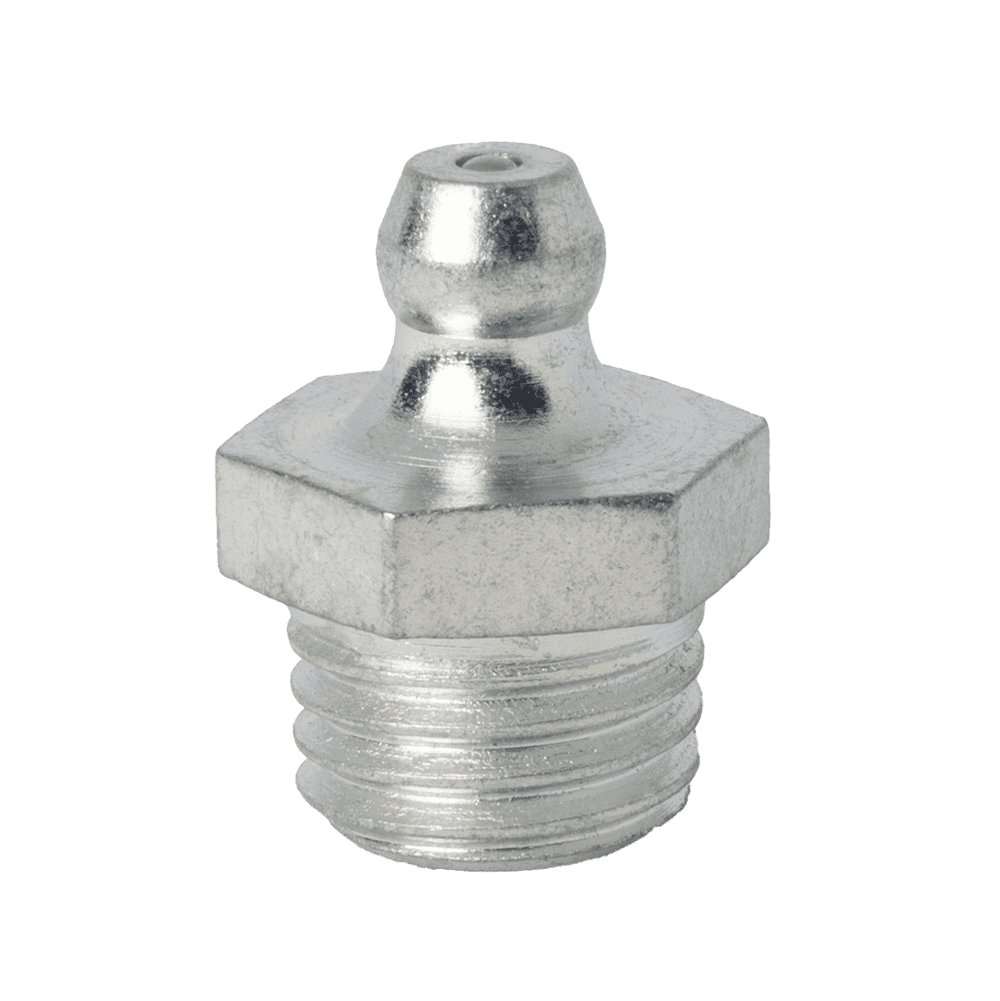M12 x 1.5 Taper Straight Grease Fitting - 10 pcs