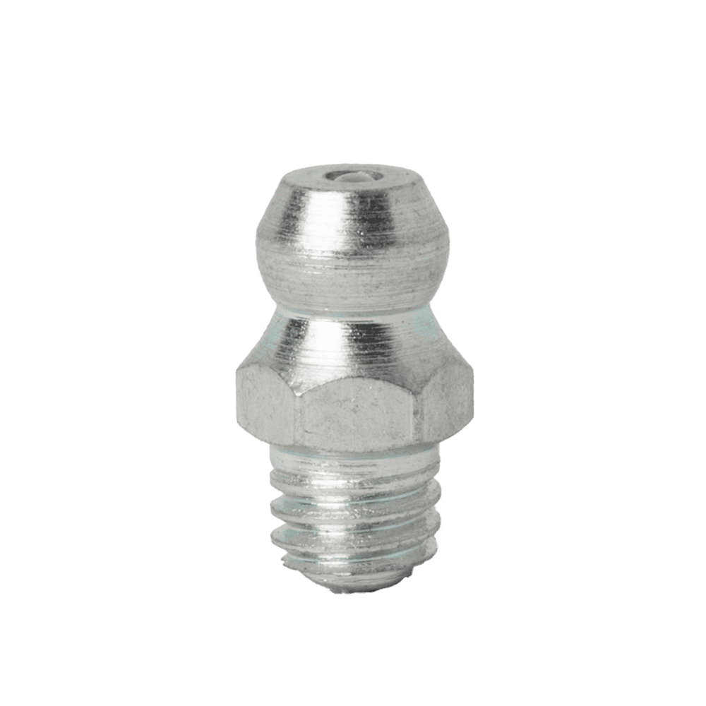 M6 x 1 Parallel Straight Grease Fitting - 10 pcs