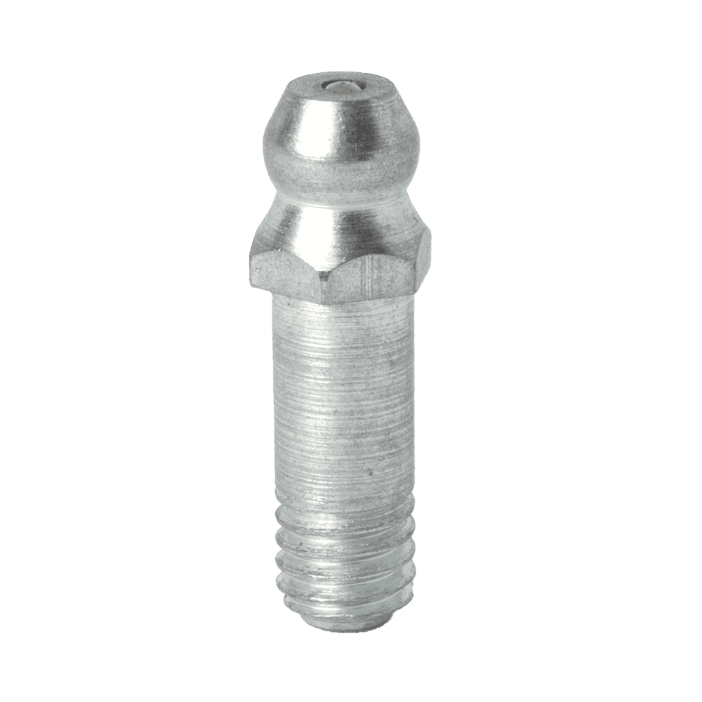 M6 x 1 23mm Long Straight Grease Fitting - 10 pcs