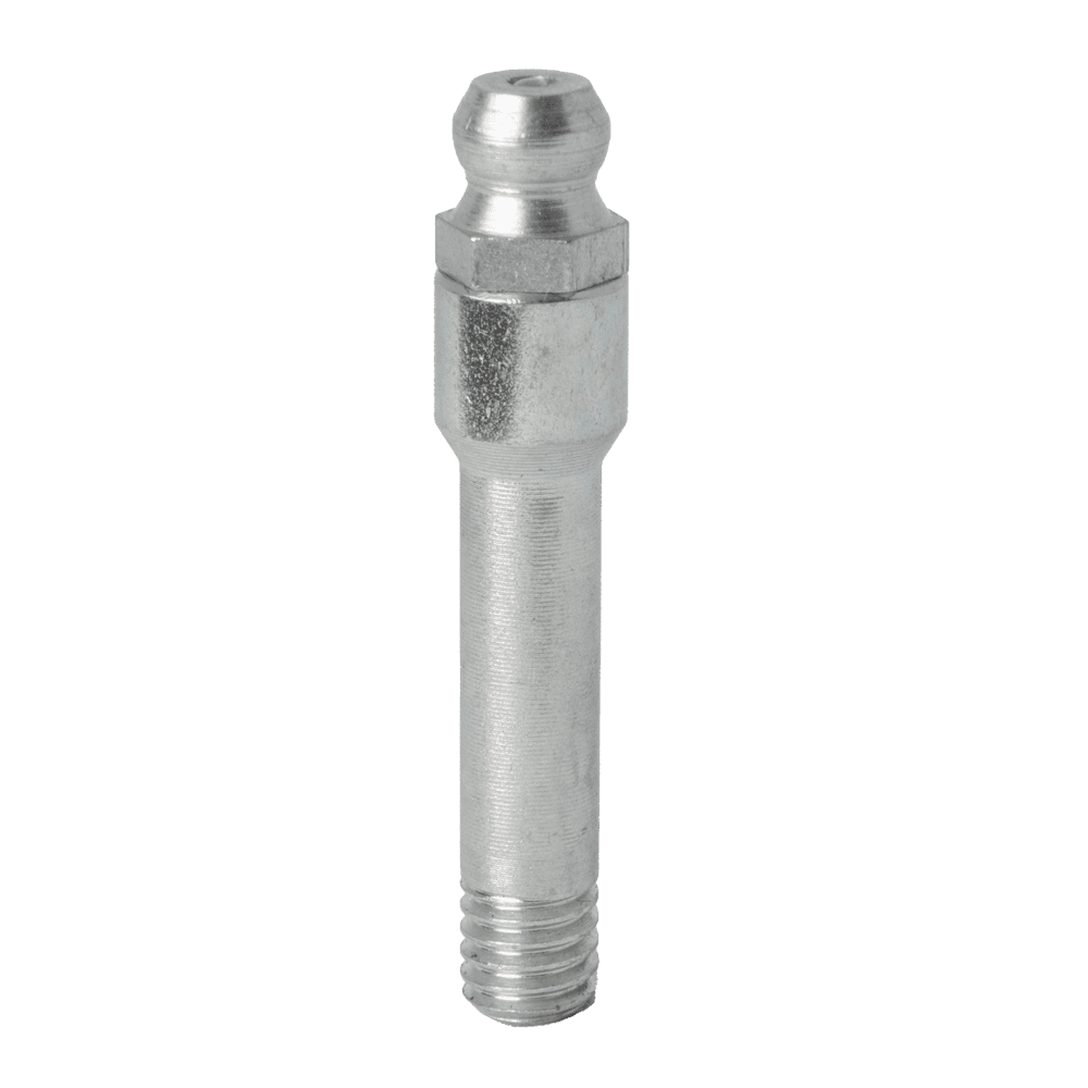 M6 x 1 40mm Straight Long Grease Fitting - 10 pcs