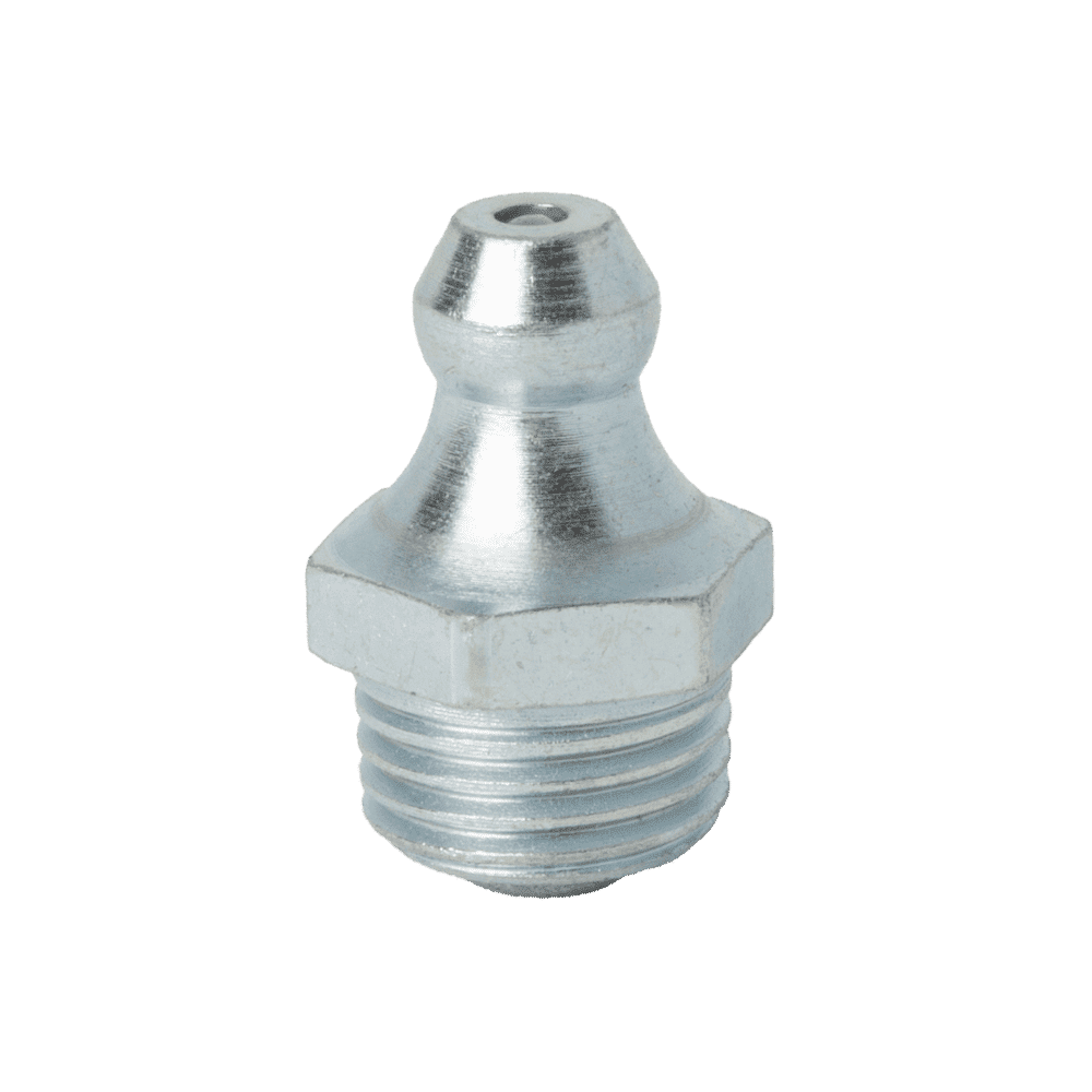 M10 x 1 Taper Straight Grease Fitting 18mm Long - 10 pcs