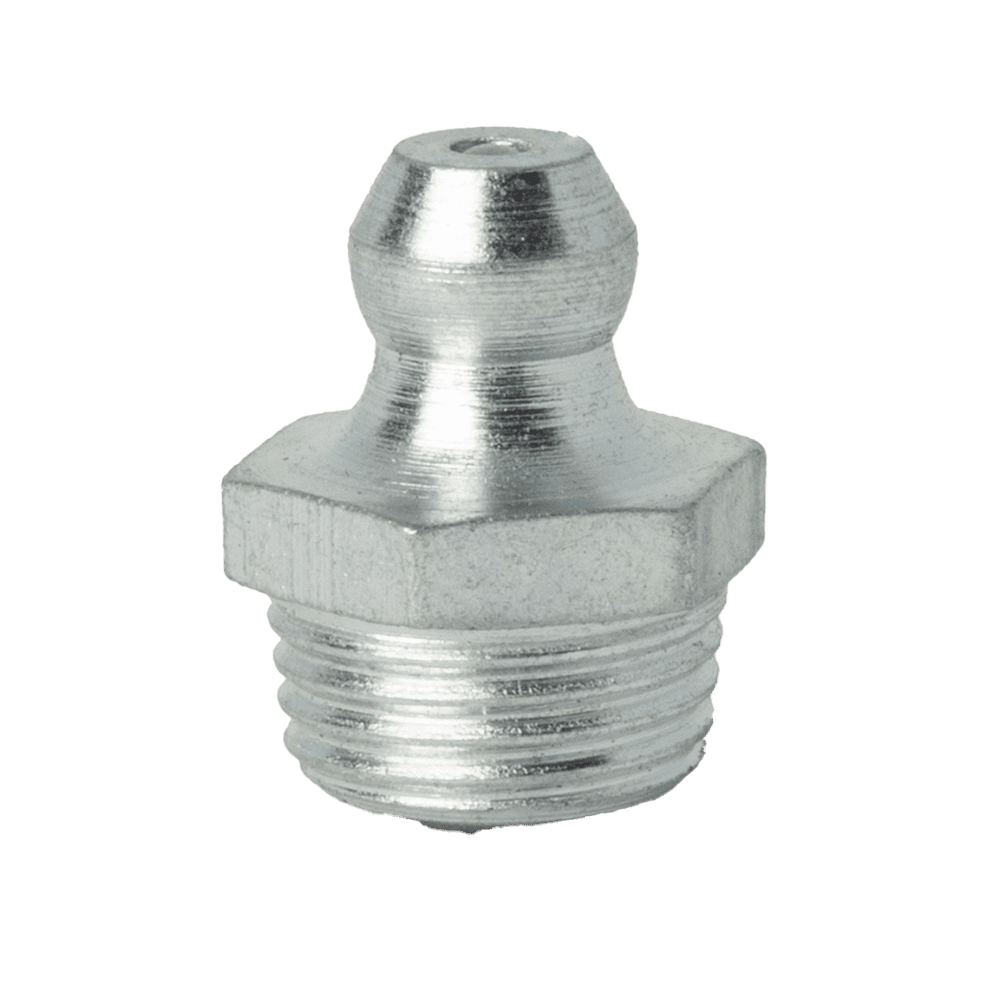 M10 x 1 Taper Thread Forming Straight Grease Fitting - 10 pcs