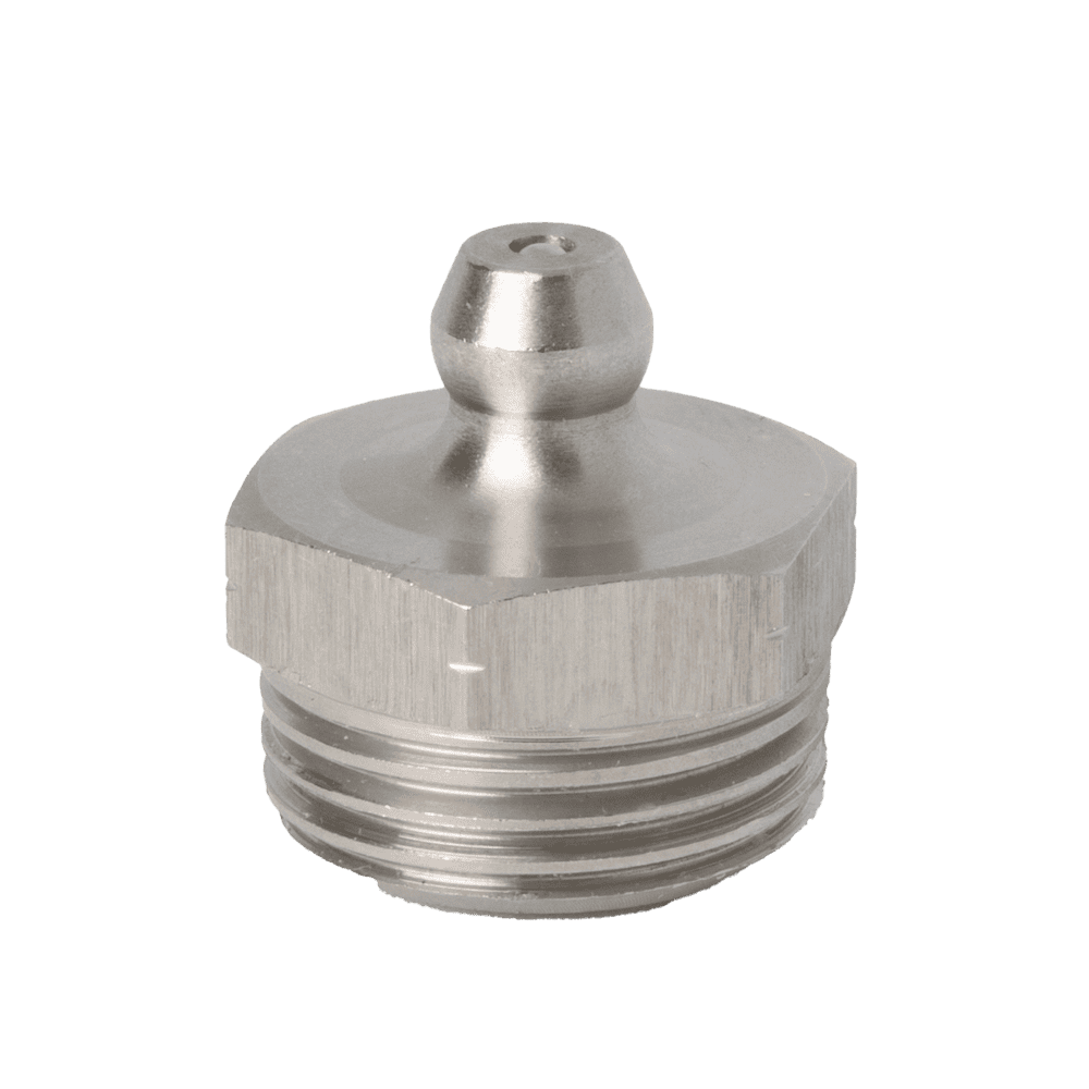 3/8" x 19 BSP (R3/8") Straight Grease Fitting 303 Stainless Steel - 1 pcs