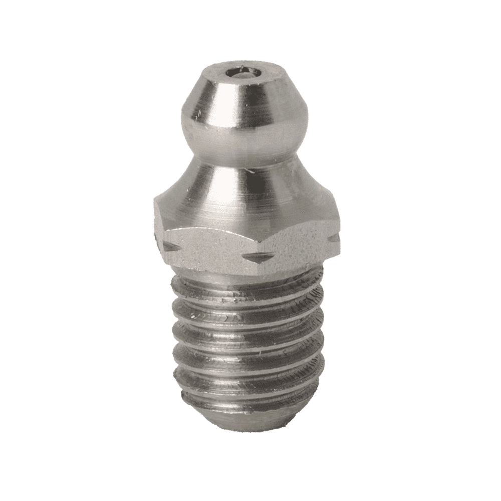 M8 x 1.25 Straight Parallel Grease Fitting 303 Stainless Steel - 5 pcs