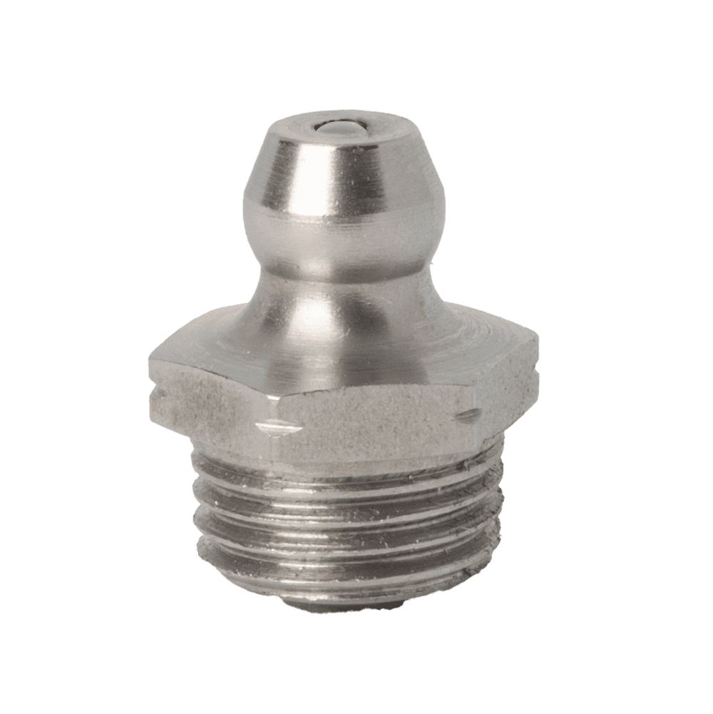 M10 x 1 Taper Straight Grease Fitting 303 Stainless Steel - 10 pcs