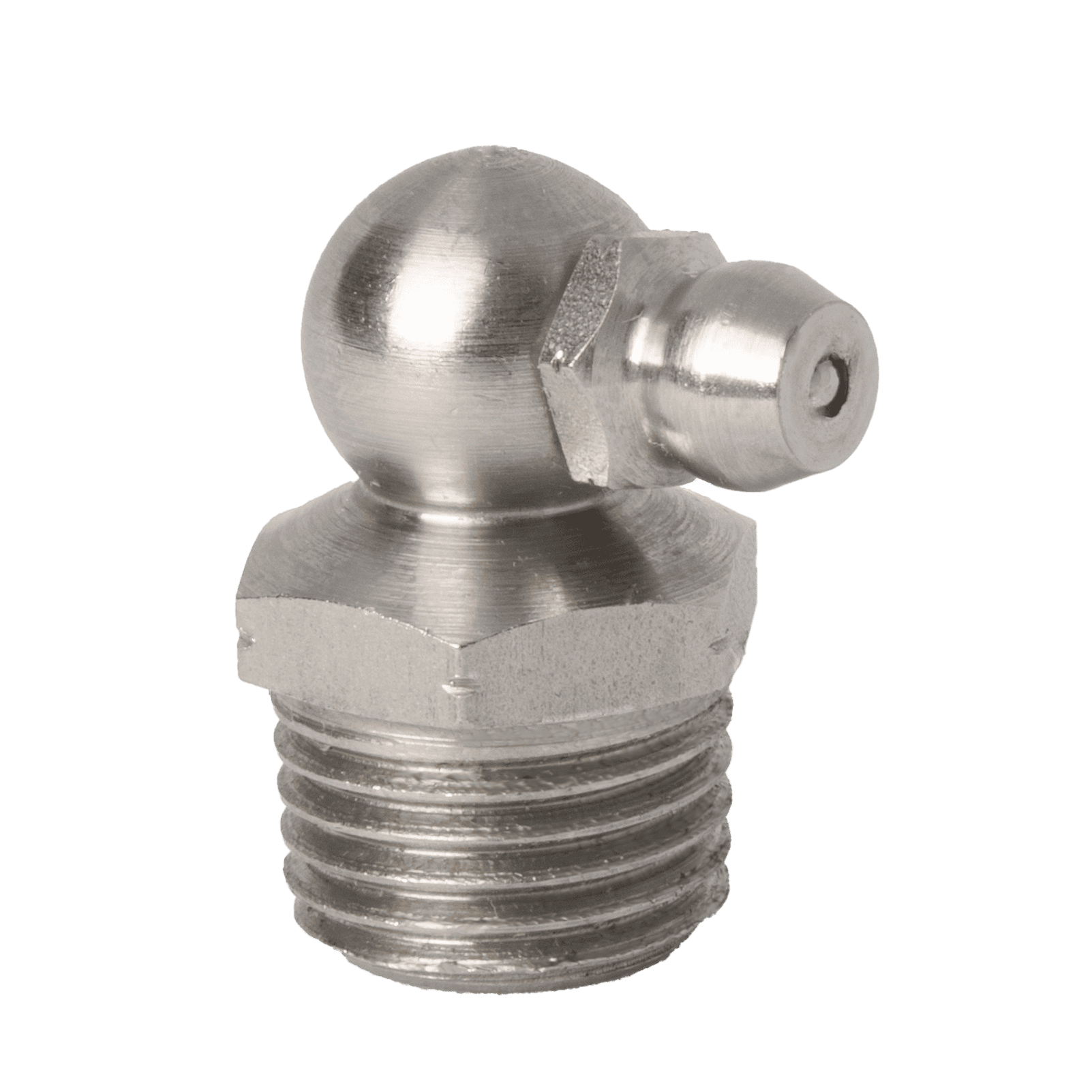 1/4" x 19 BSPT (R1/4") 90˚ Grease Fitting 303 Stainless Steel - 2 pcs