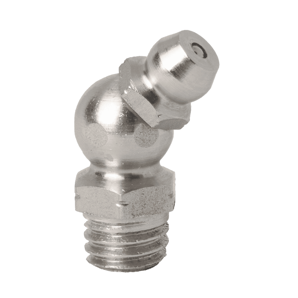 M8 x 1.25 Taper 45˚ Grease Fitting 303 Stainless Steel - 5 pcs