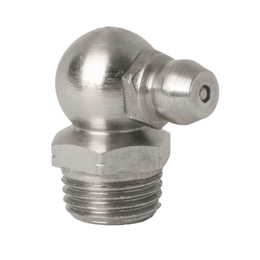 M10 x 1 Taper 90˚ Grease Fitting 303 Stainless Steel - 5 pcs