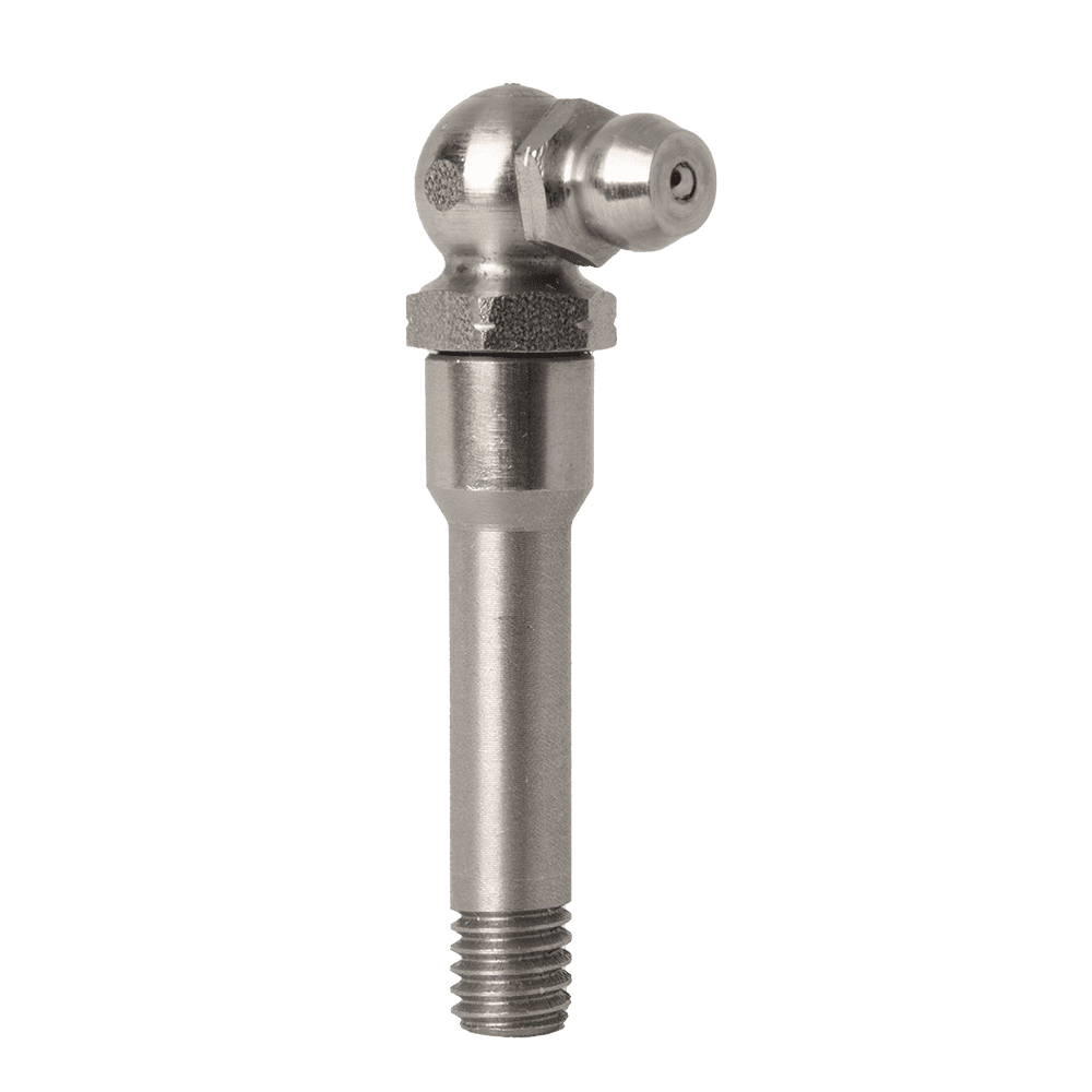 M6 x 1 40mm Long 90° Grease Fitting 303 Stainless Steel - 2 pcs