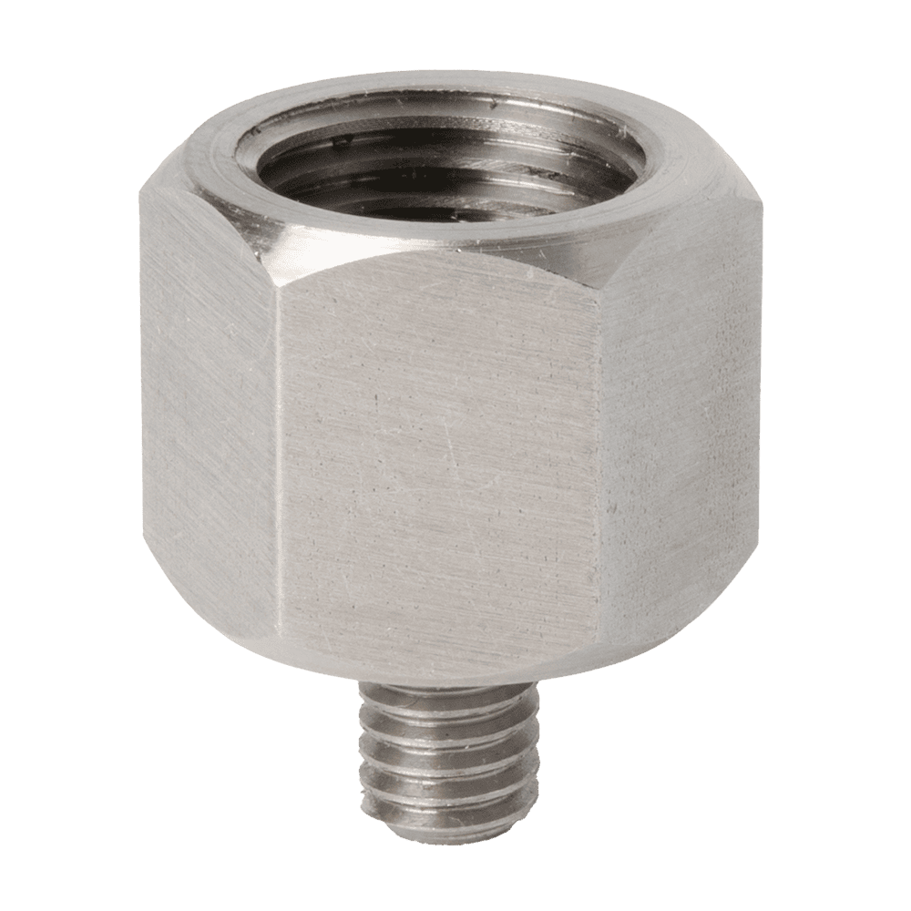 1/4'' BSP Female to M6 x 1 Male 303 Stainless Steel Thread Adaptor - 2 pcs