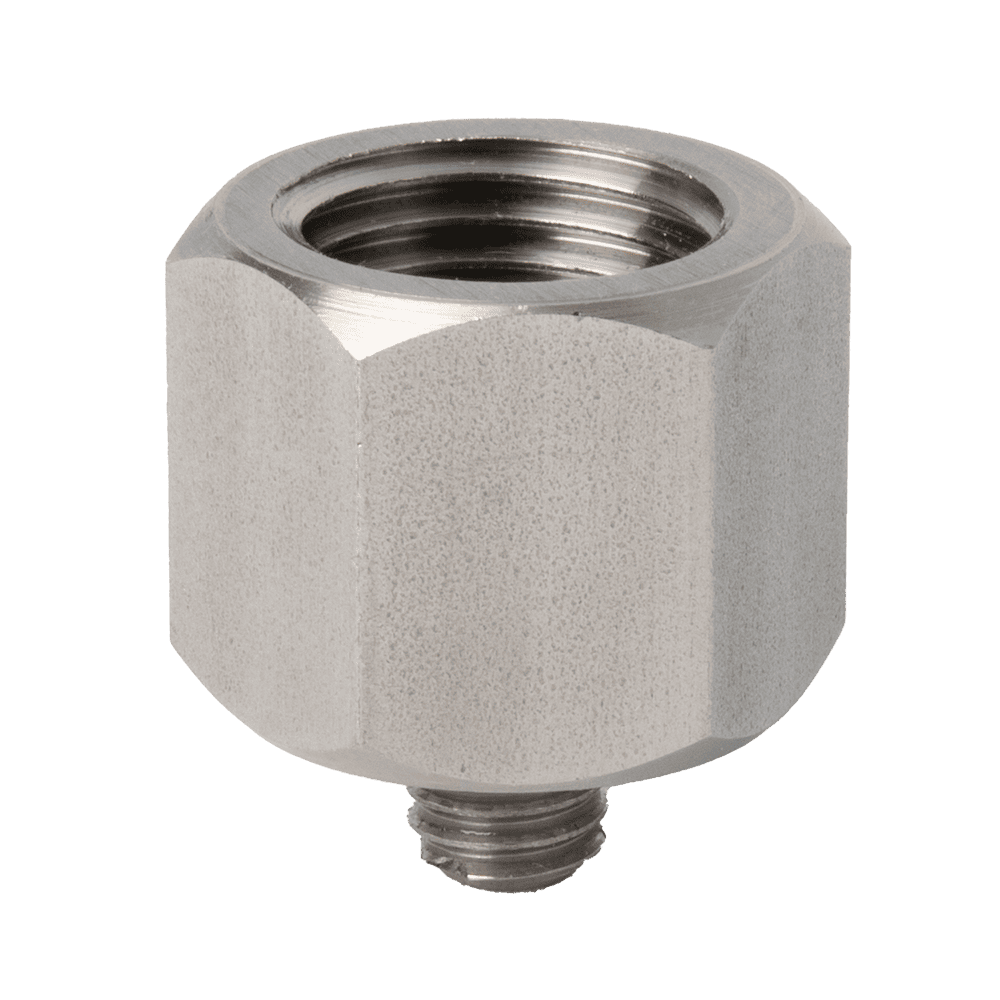 1/4'' BSP Female to M6 x 1 Short Male 303 Stainless Steel Thread Adaptor - 1 pcs