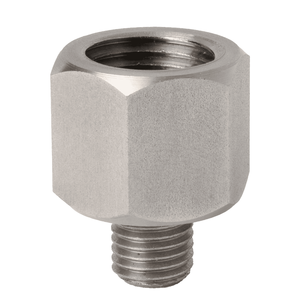 1/4" BSP Female to M8 x 1 Male 303 Stainless Steel Thread Adaptor - 2 pcs
