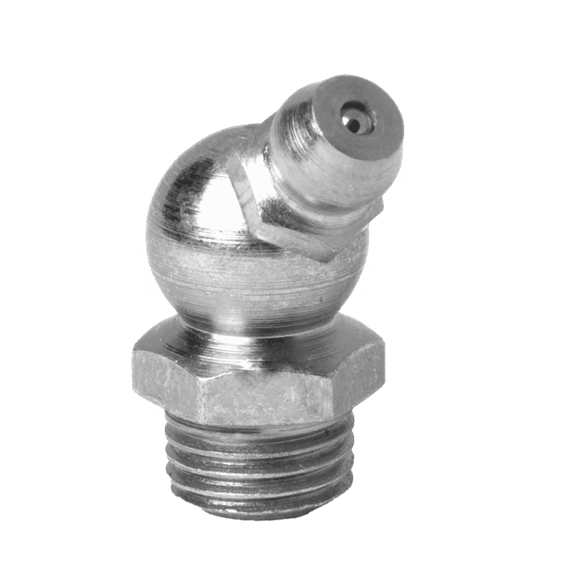 3/8" x 24 UNF 45˚ Grease Fitting - 10 pcs