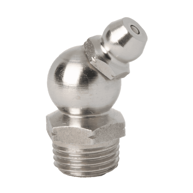 M10 x 1 Taper 45° Grease Fitting 316 Stainless Steel (A4) - 2 pcs