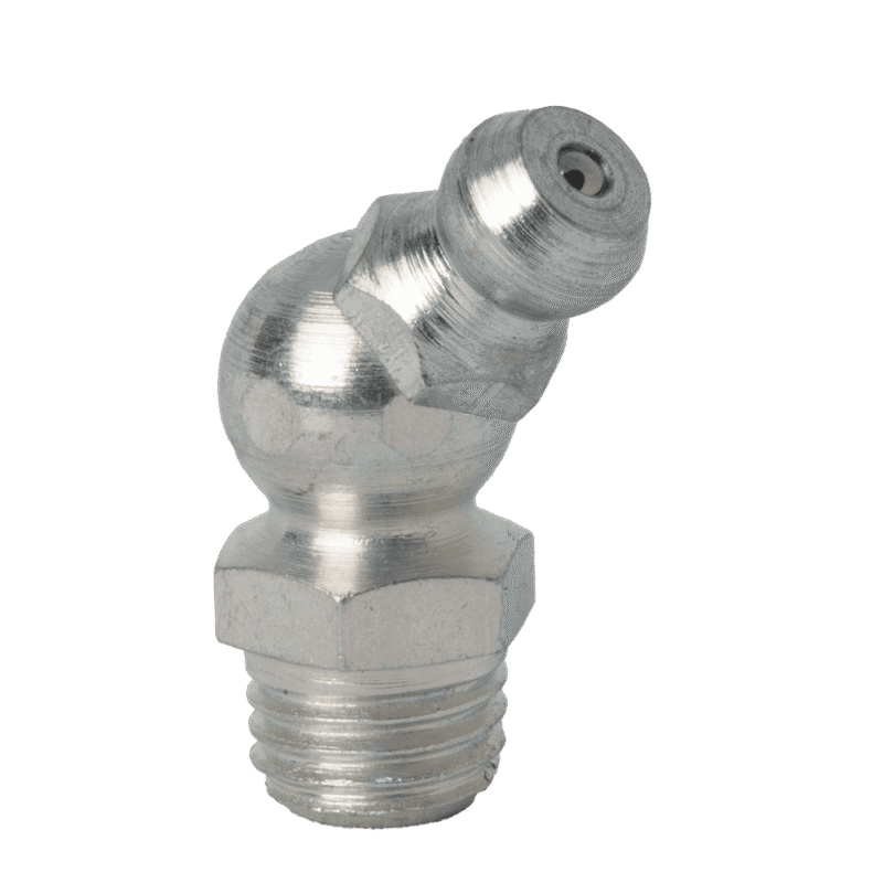 M8 x 1 Taper 45˚ Grease Fitting - 10 pcs