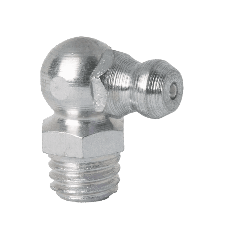 M8 x 1.25 Taper 90˚ Grease Fitting - 10 pcs