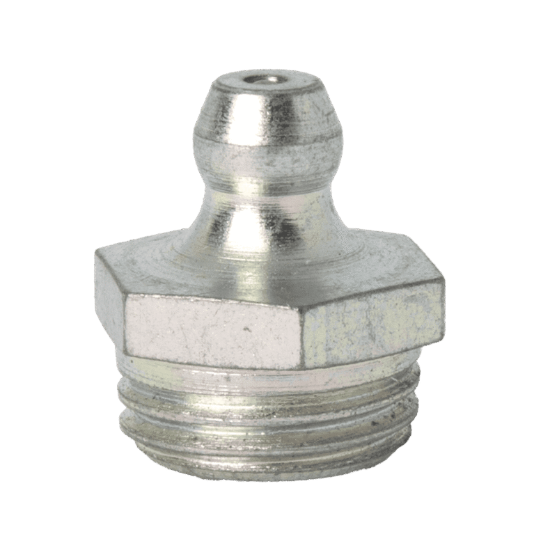 1/4" x 19 BSPT (R1/4") Short Straight Grease Fitting - 10 pcs